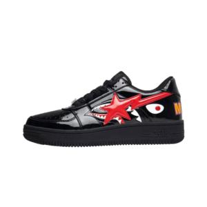 A Bathing Ape Bape Sta Low 'BLACK SHARK FACE'